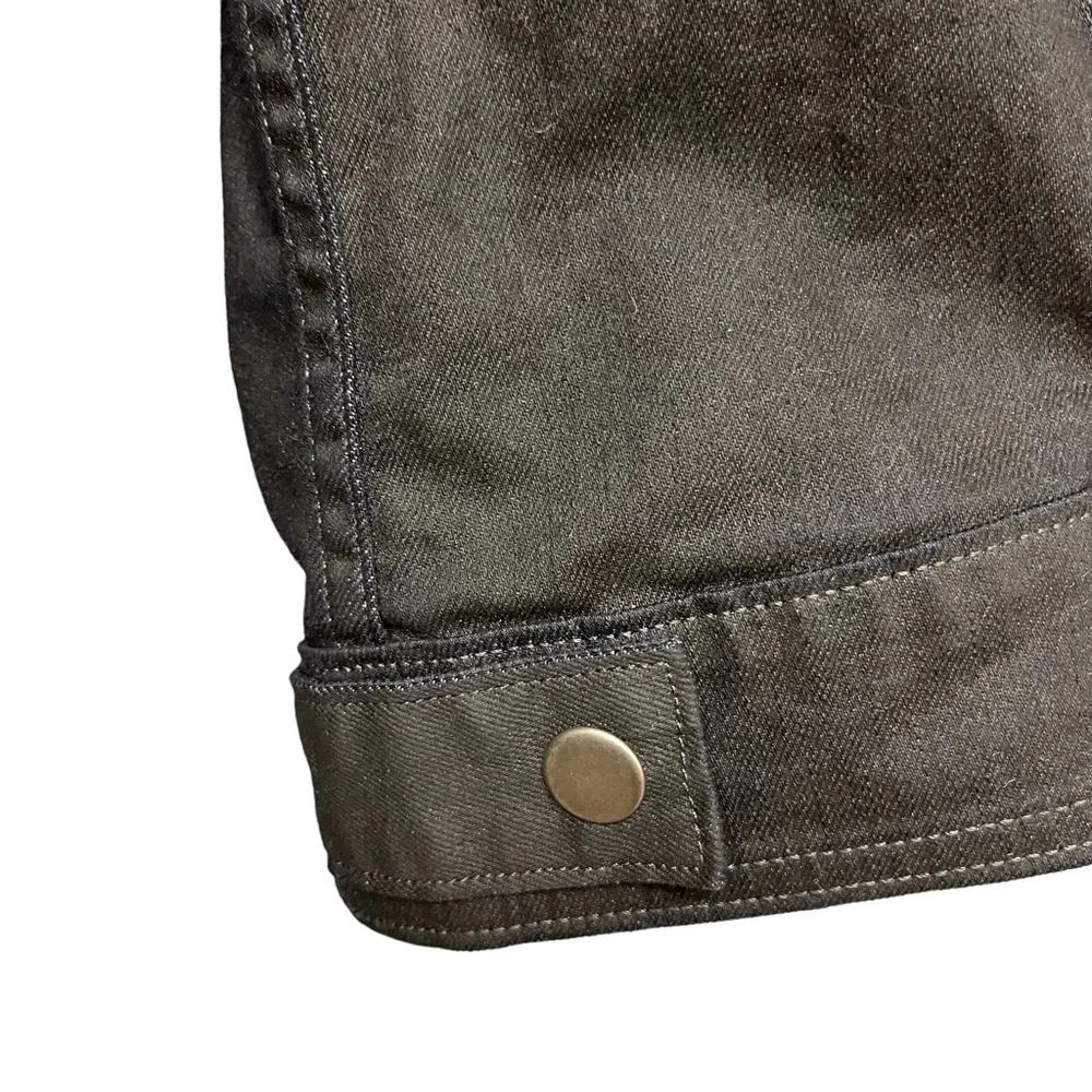 Levi Black Wax Denim Moto Trucker Jacket. Medium #404 - Picture 7 of 10
